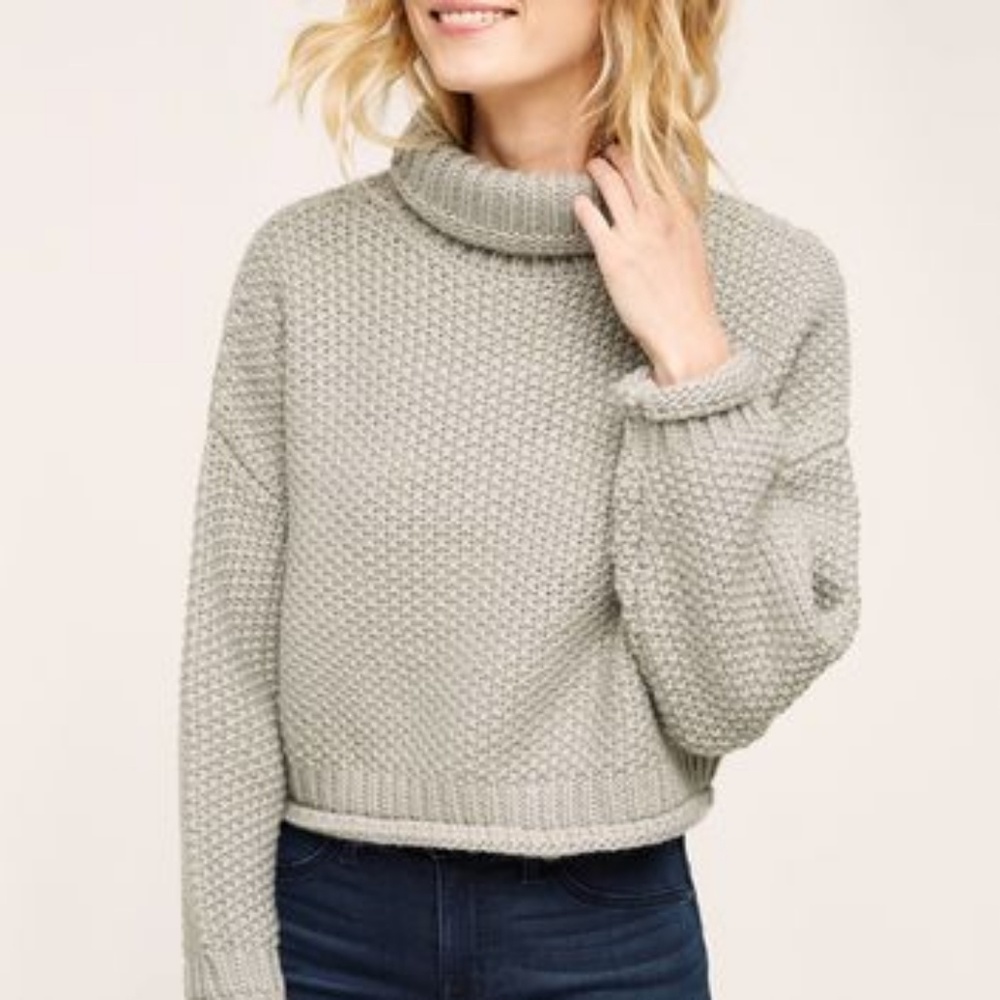 Moon River Chellie Turtleneck Cropped Sweater